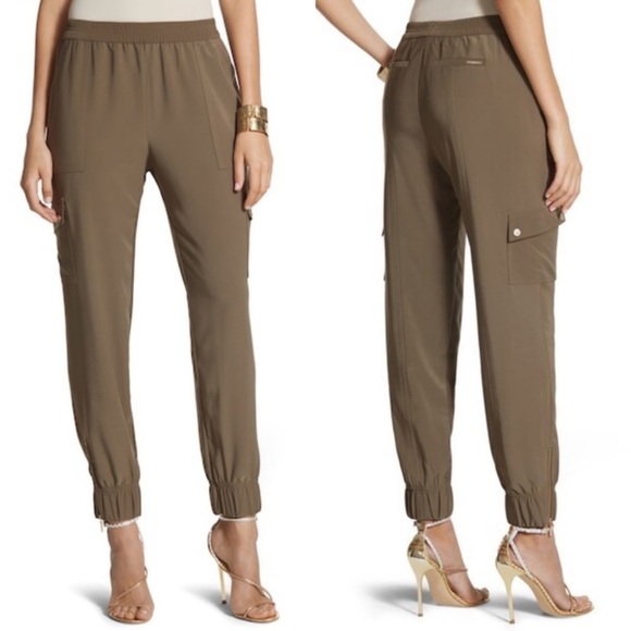 Black Label by Chico’s Green Cargo Zipper Ankle Jogger Pants. Chico’s Size 3 - Picture 4 of 16